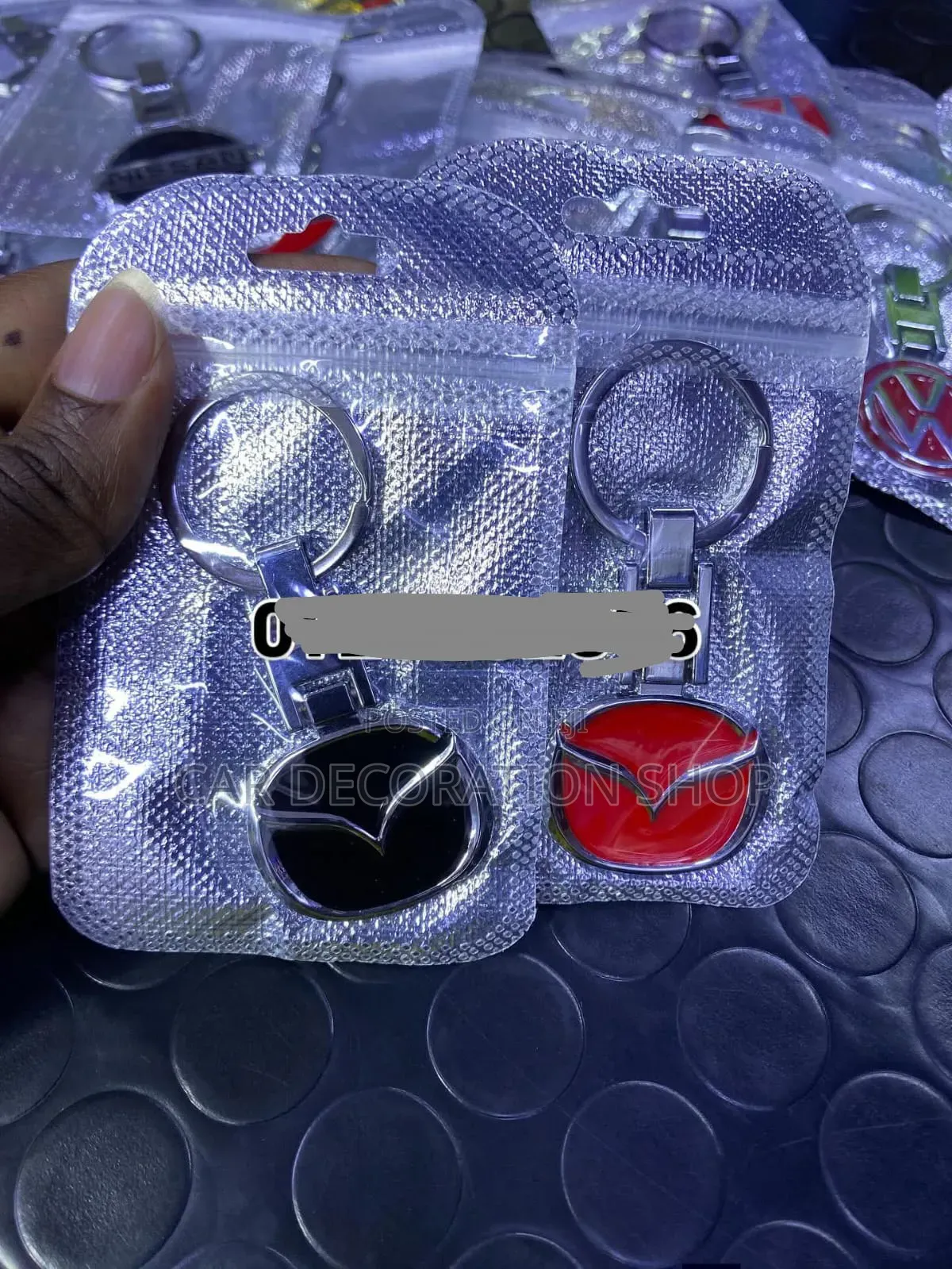 Mazda Metal Keyholder in Red or Black