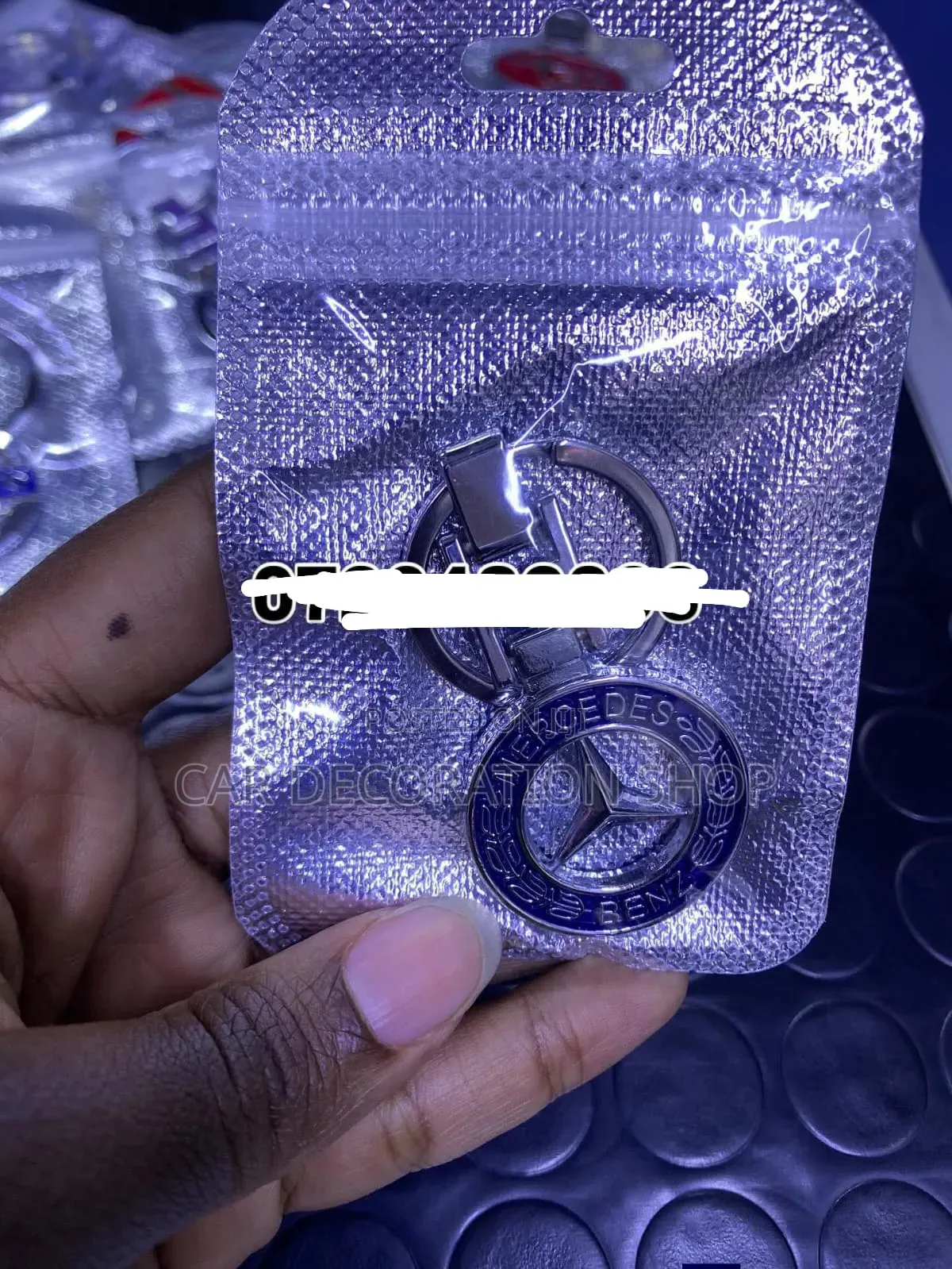 Mercedes Double Logo Faced Metal Key Holder