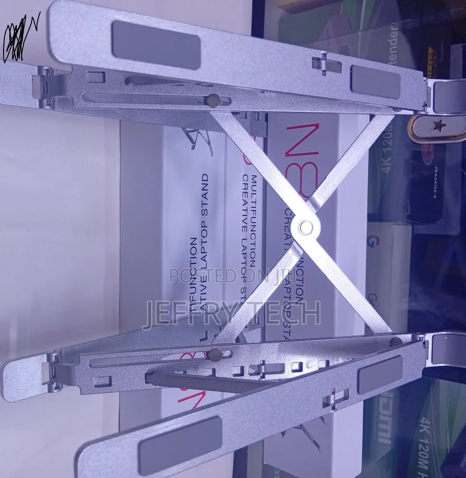 Foldable, Adjustable Aluminum Laptop Stand Suitable for Various Notebo