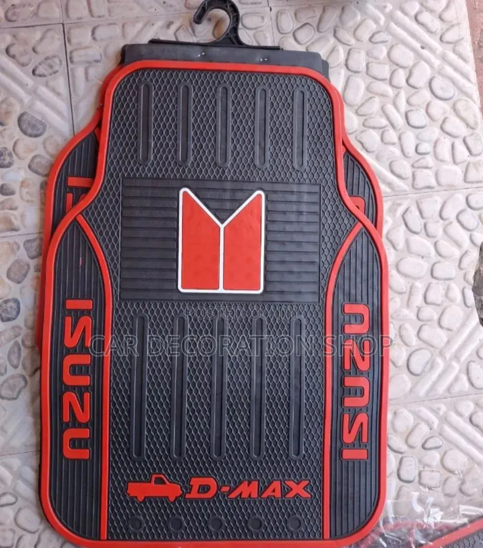 Isuzud_max Car Model Universal Red Logo Floor Mats