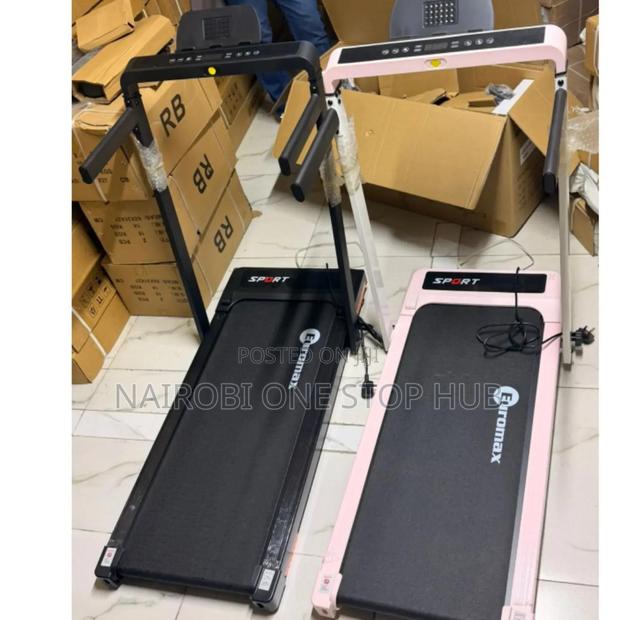 Euromax Foldable Walking Pad Treadmill With Incline Handrails