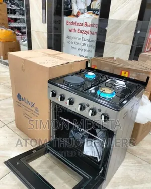 With Big Electric Oven Nunix 60*60 Standing Cooker 3+1