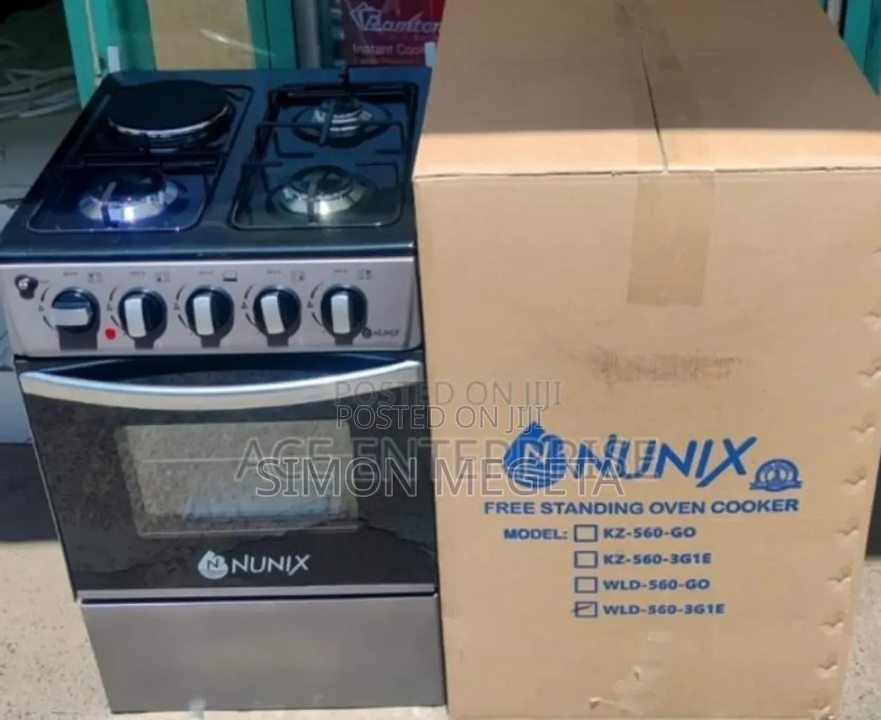 Pay on Delivery Nunix 3+1 With Gas Oven