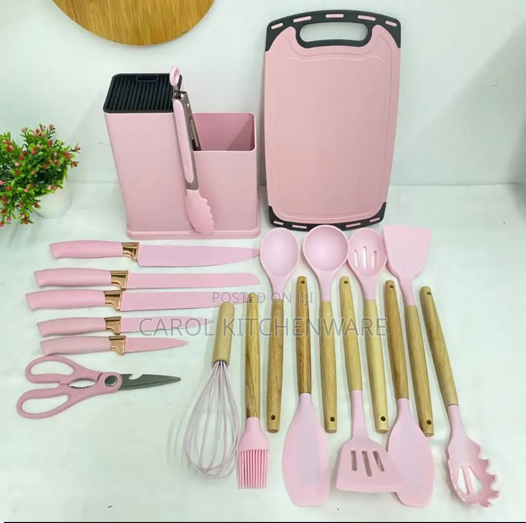 19 PCS Silicone Kitchen Utensils and Knife Set/ Silicone Spoon Set