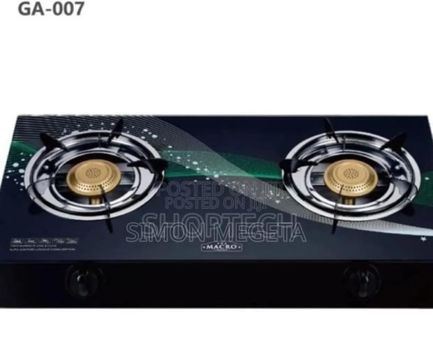 Quality Nunix 2burner Glasstop Cooker. Gas Saver - main view