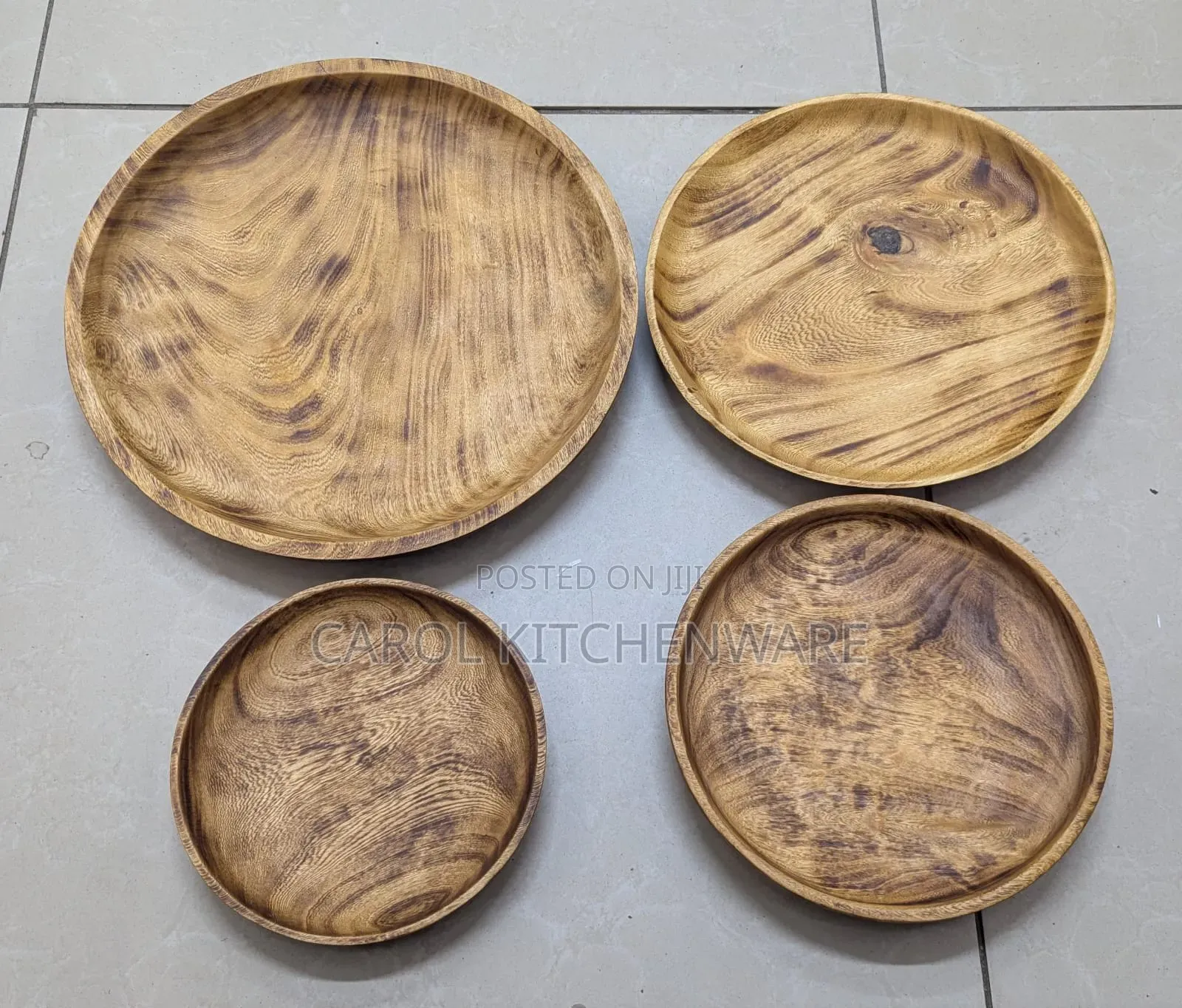 12 Inch Handcrafted Round Wooden Plate
