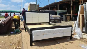 Black White Home Hardwood Bed Available