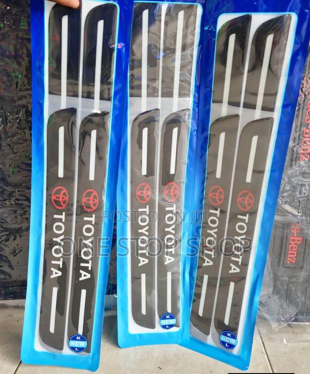 4pc Pack Set Toyota Branded Heavy Duty PVC Door Step.Stickers