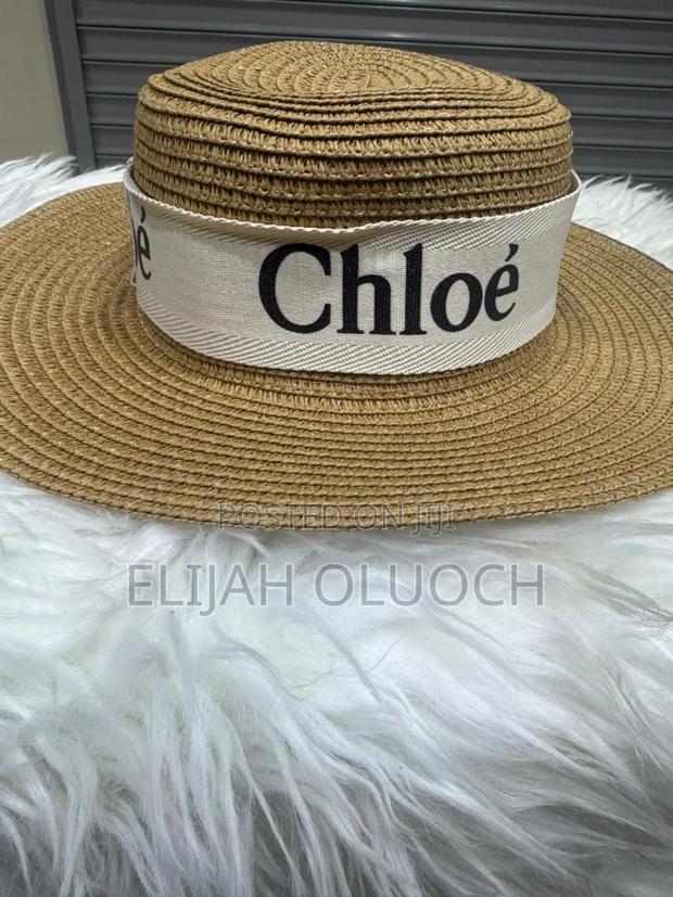 Chloe Branded Ribbon Straw/Beach Hat - thumbnail 2