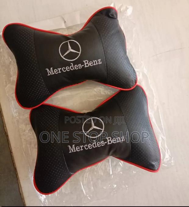 2pc Mercedes Branded Memory Foam Waterproof Neck Pillow - main view