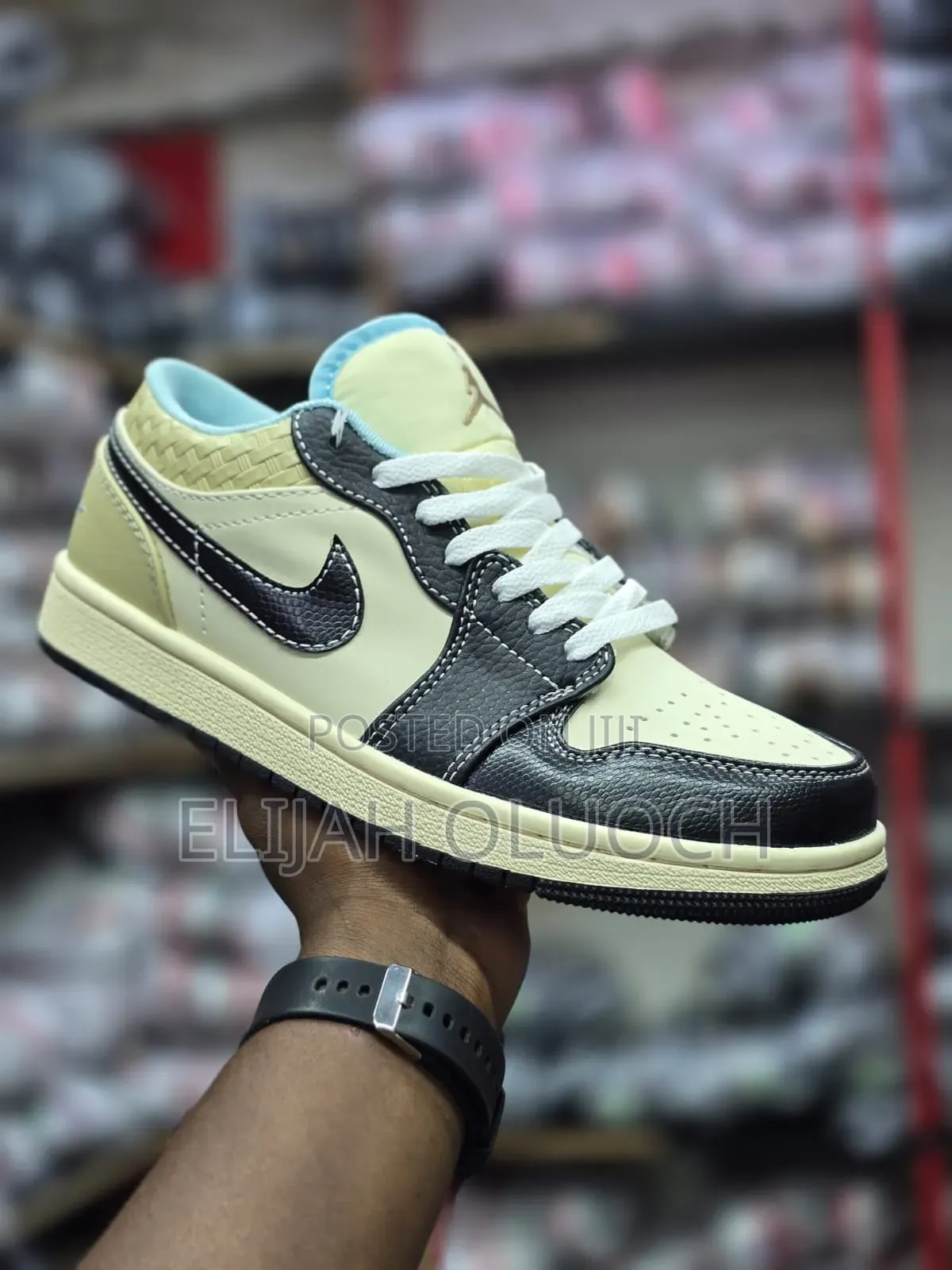 Nike Air Jordan 1 Low Se in the "Coconut Milk Black Muslin"