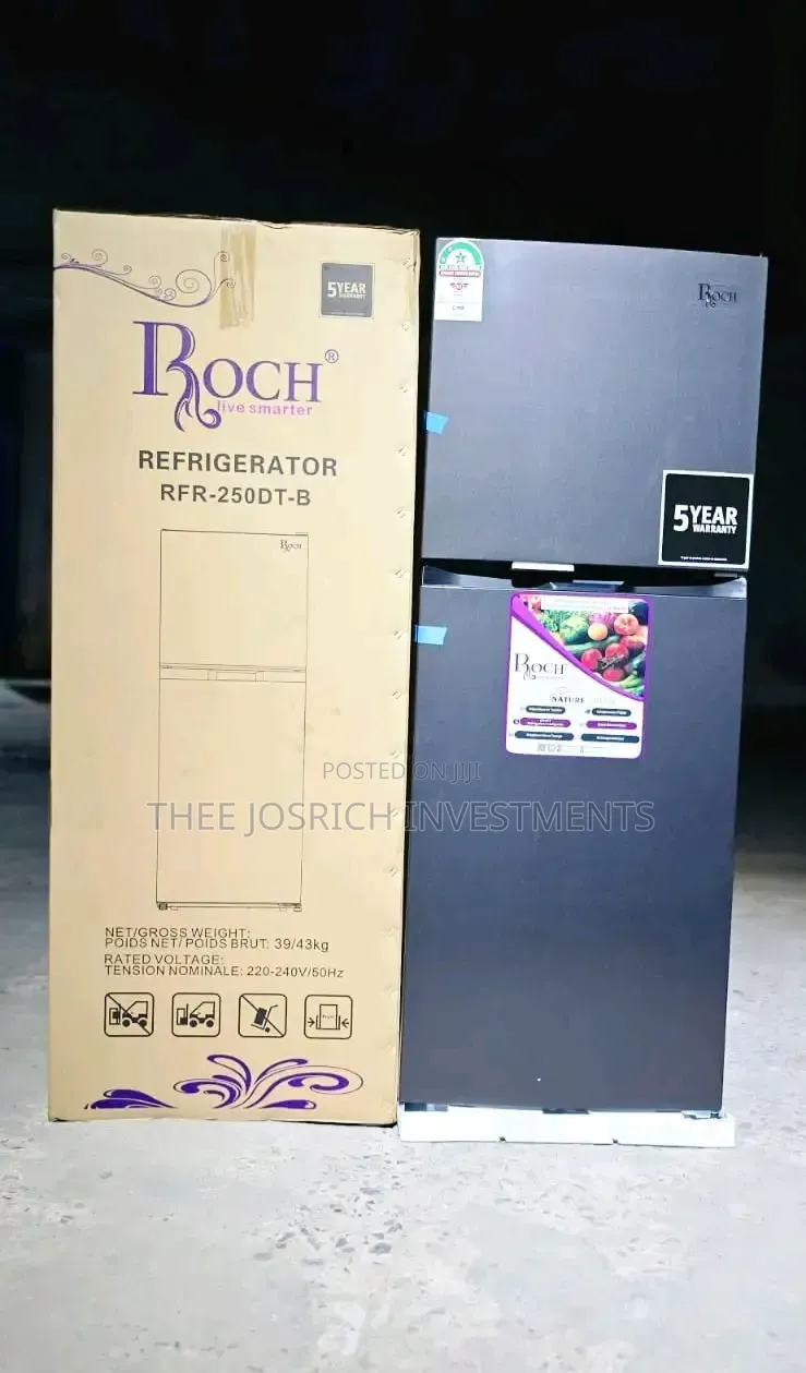 197 Litres Roch RFR-250-Dt-B Double Door No Frost Refrigerator