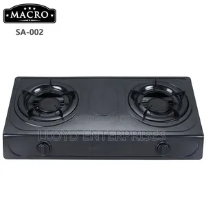 Macro Black Stainless Steel Table Top Cooker -2 Burner
