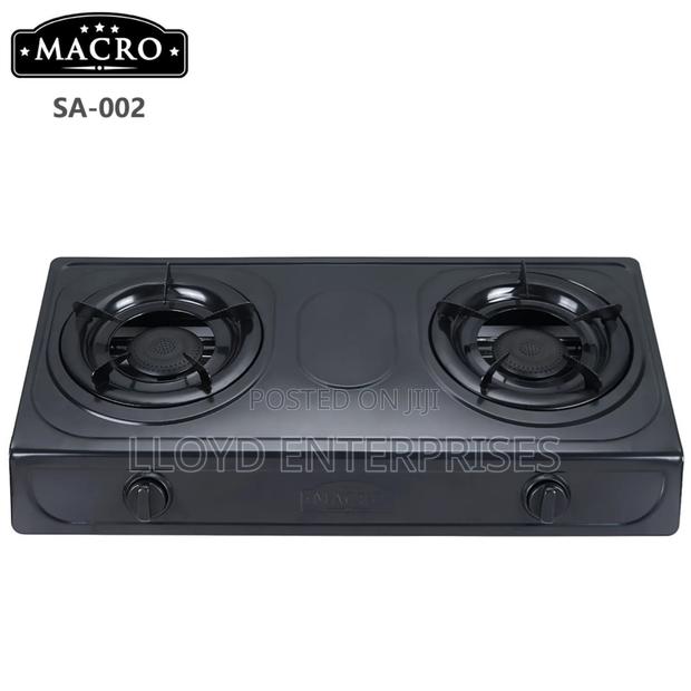 Macro Black Stainless Steel Table Top Cooker -2 Burner - main view