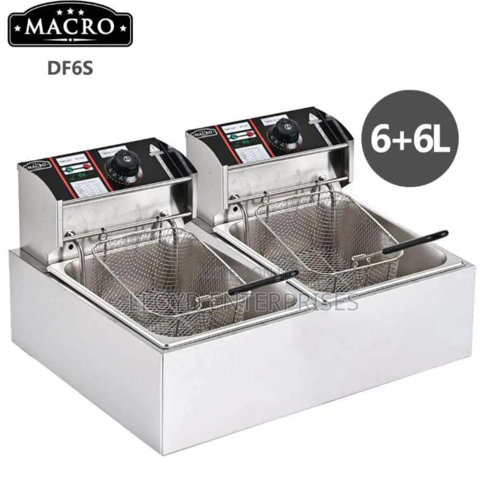 Macro Double Deep Fryer -12litres