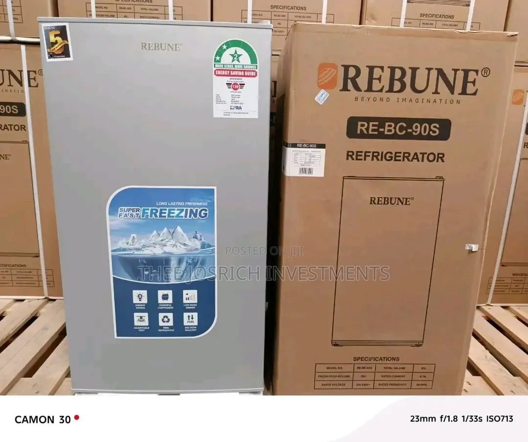 Rebune 90 Litres Dark Silver Single Door Refrigerator