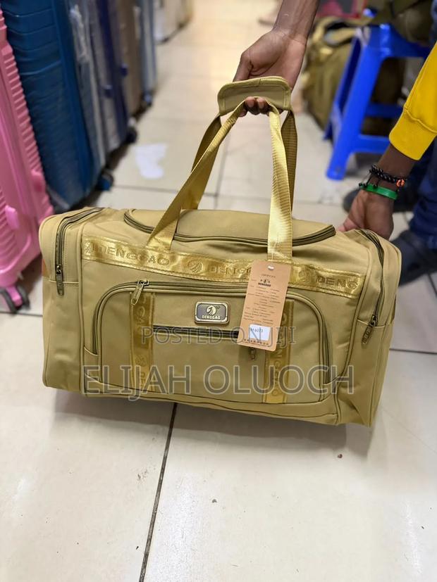 Canvas Material Medium Multi Pockets Travel Duffel Bag*
Beige - thumbnail 2