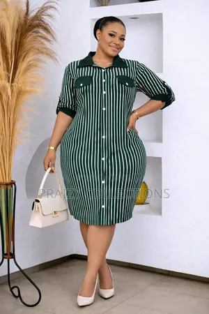 Stripped Shirt Dress