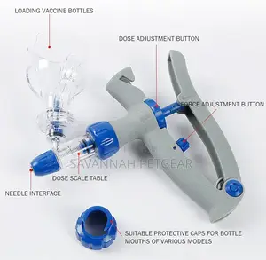 Intramuscular, Auto Injector Syringe Gun for Goat Cattle (5ml Syringe)