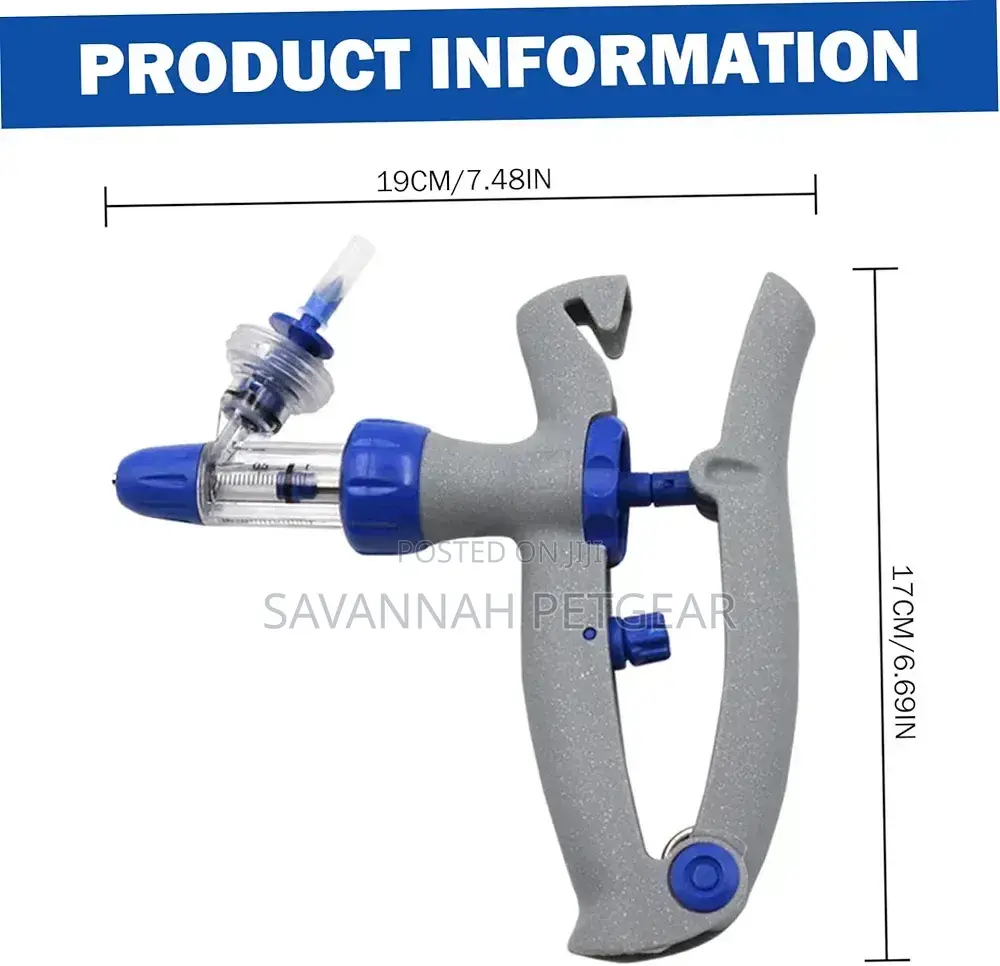 Intramuscular, Auto Injector Syringe Gun for Goat Cattle (5ml Syringe)