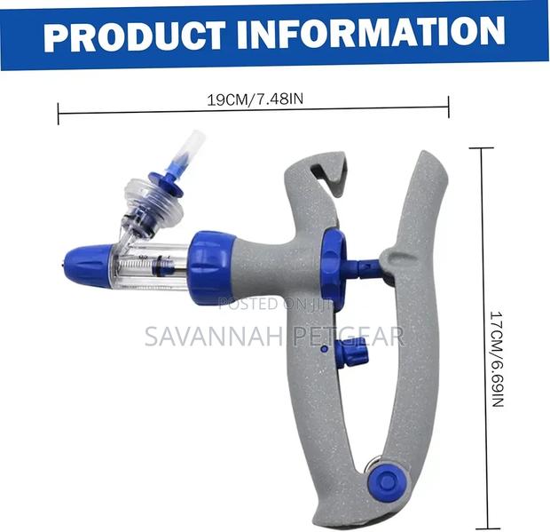 Intramuscular, Auto Injector Syringe Gun for Goat Cattle (5ml Syringe) - thumbnail 5