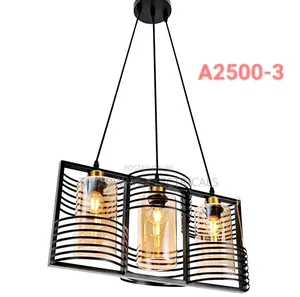 3-Light Retro Industrial Hanging Pendant Light