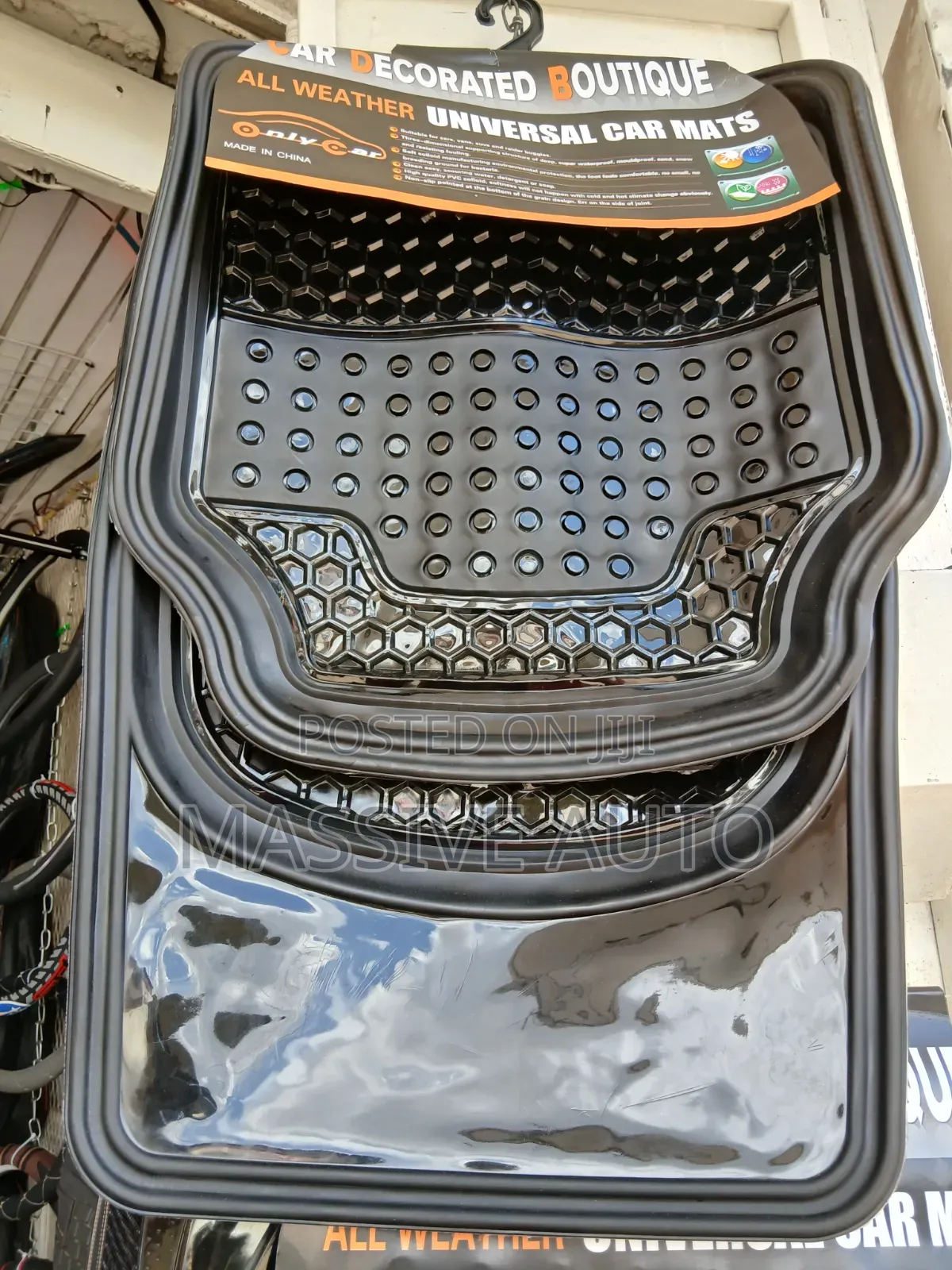 Clear Black Heavy Duty Car Floor Mats/ 5 PCS Clear Black Mats