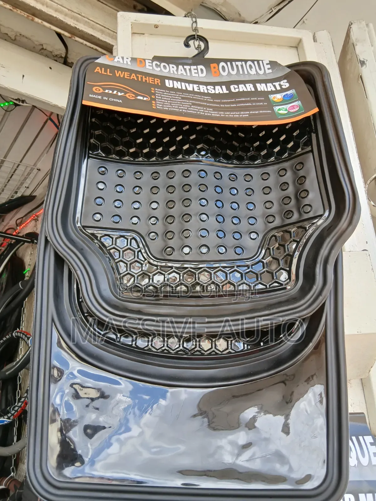 Clear Black Heavy Duty Car Floor Mats/ 5 PCS Clear Black Mats