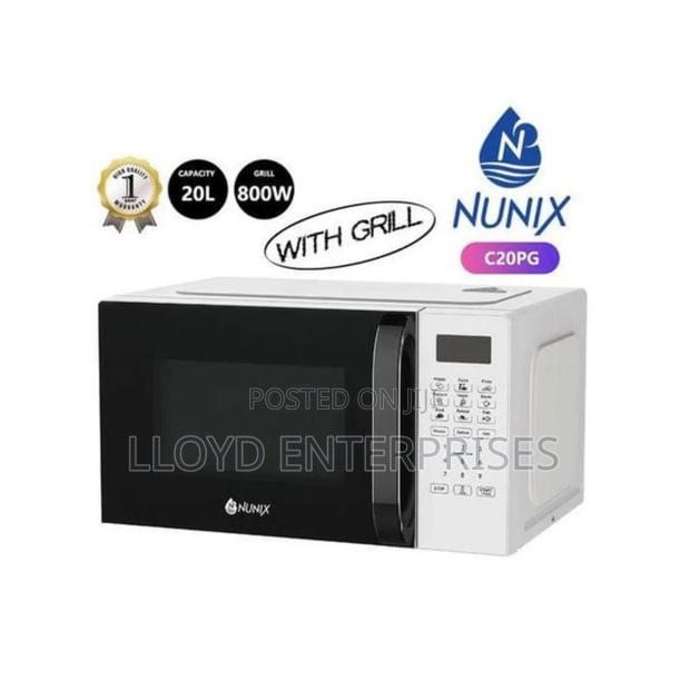 Nunix White Microwave With Grill -800watts