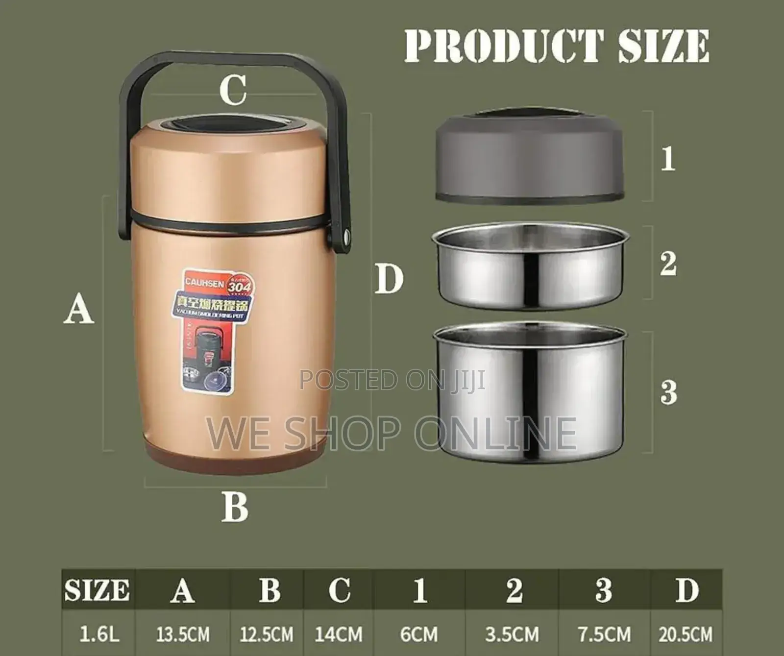 *304 Stainless Steel Vacuum Thermal Food Flask