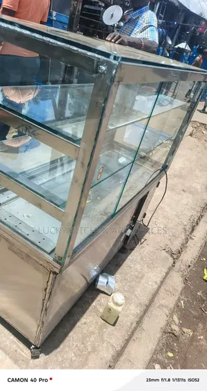 Stainless Steel Cake Display With Compressor.
