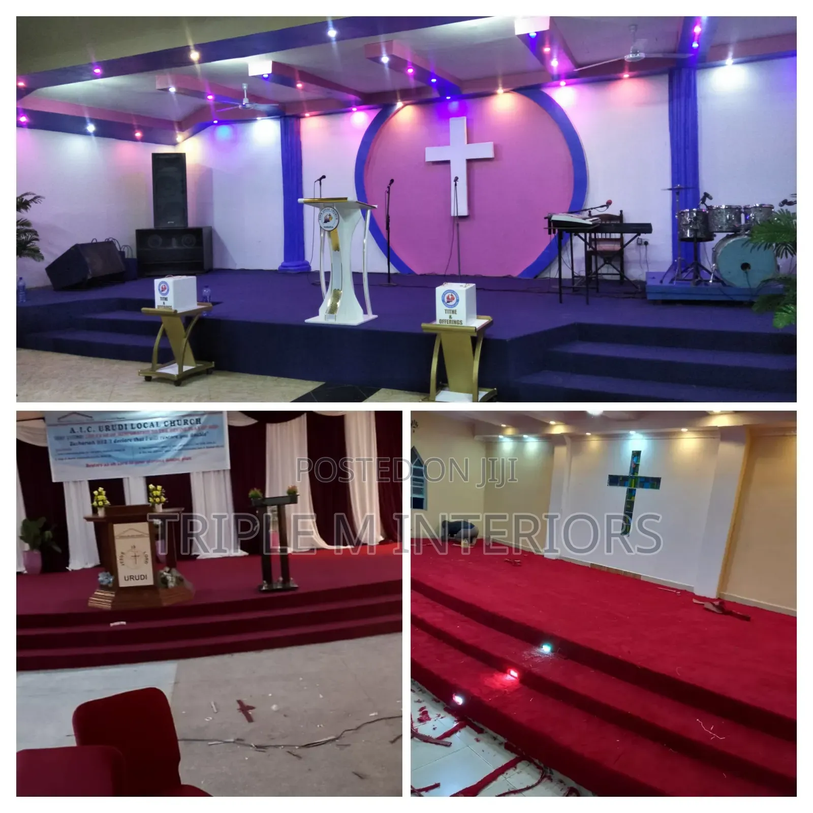 Ornamental Church Carpet Finish Design