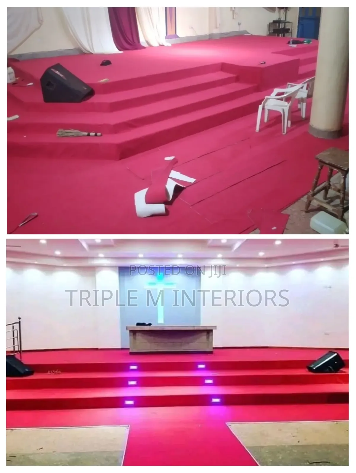 Ecclesiastical Delta Wall Carpet Installation