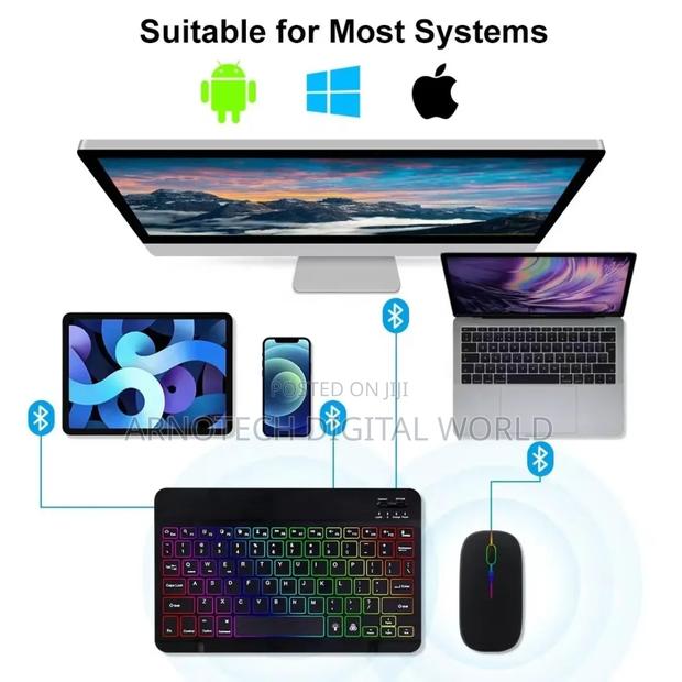 Wireless Bluetooth Keyboard and Mouse Kit – Rechargeable - thumbnail 4