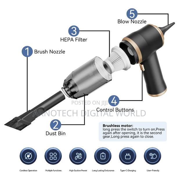 Q818 Handheld Portable Cordless Vacuum Cleaner - thumbnail 3