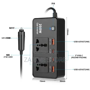 200watts Car Inverter Dc to Ac Extension