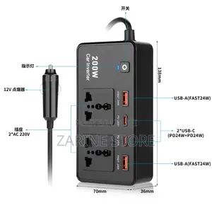 200watts Car Inverter Dc to Ac Extension