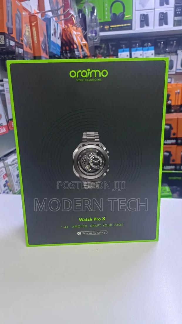 Oraimo Watch Pro X Smartwatch Amoled Screen Replaceable Straps