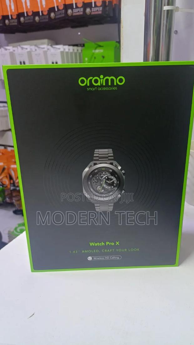 Oraimo Watch Pro X Ip68 Amoled Smartwatch (Dual Cases)