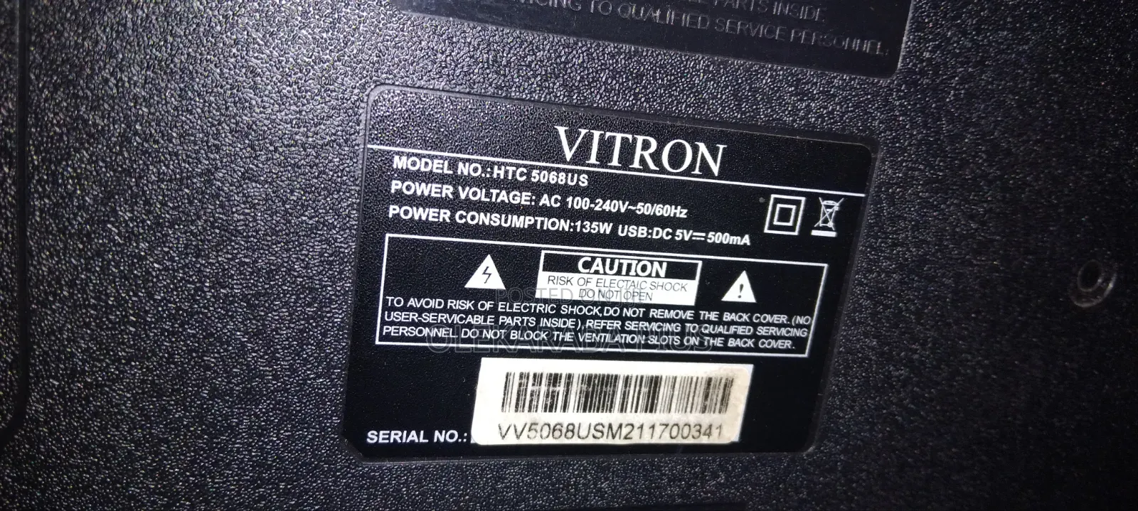 A 50" Vitron Tv With a Broken Screen but Still New