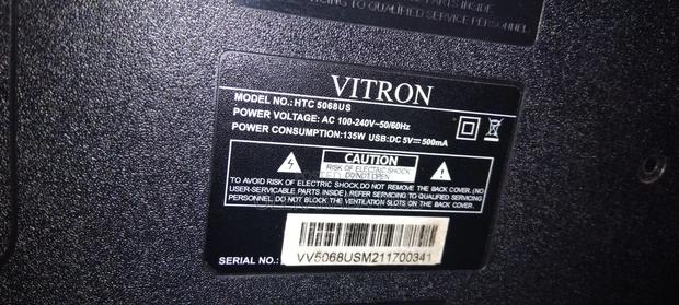 A 50" Vitron Tv With a Broken Screen but Still New - thumbnail 3