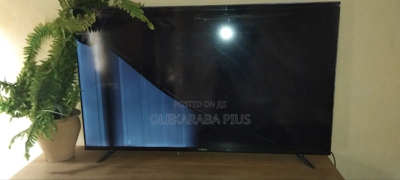 A 50" Vitron Tv With a Broken Screen but Still New