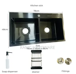 Kitchen Sink Black With Soap Dish