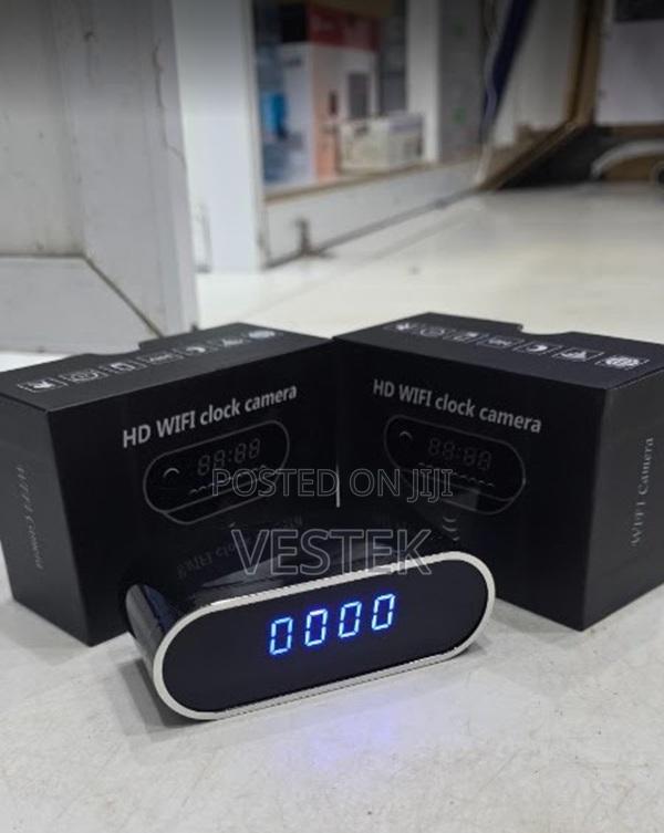 1080p Wireless Nanny Cam Digital Table Clock - Easy to Move Around