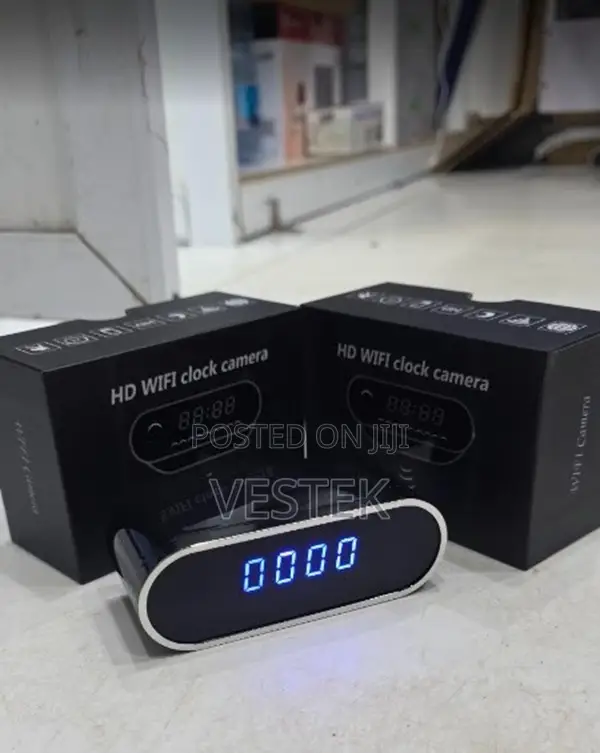 1080p Wireless Nanny Cam Digital Table Clock - Easy to Move Around