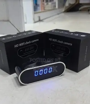 Table Clock Wifi Camera Motion Detection Alerts Instantly