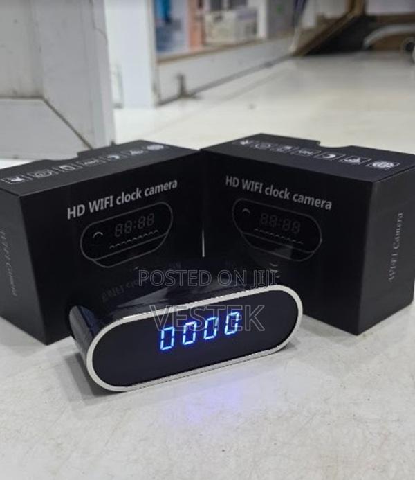 Table Clock Wifi Camera Motion Detection Alerts Instantly