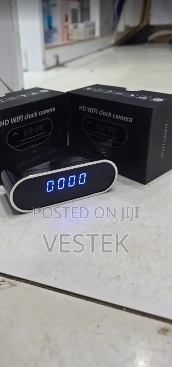 Wireless Wifi Mini Camera Digital Table Clock With Full Hd 1080p