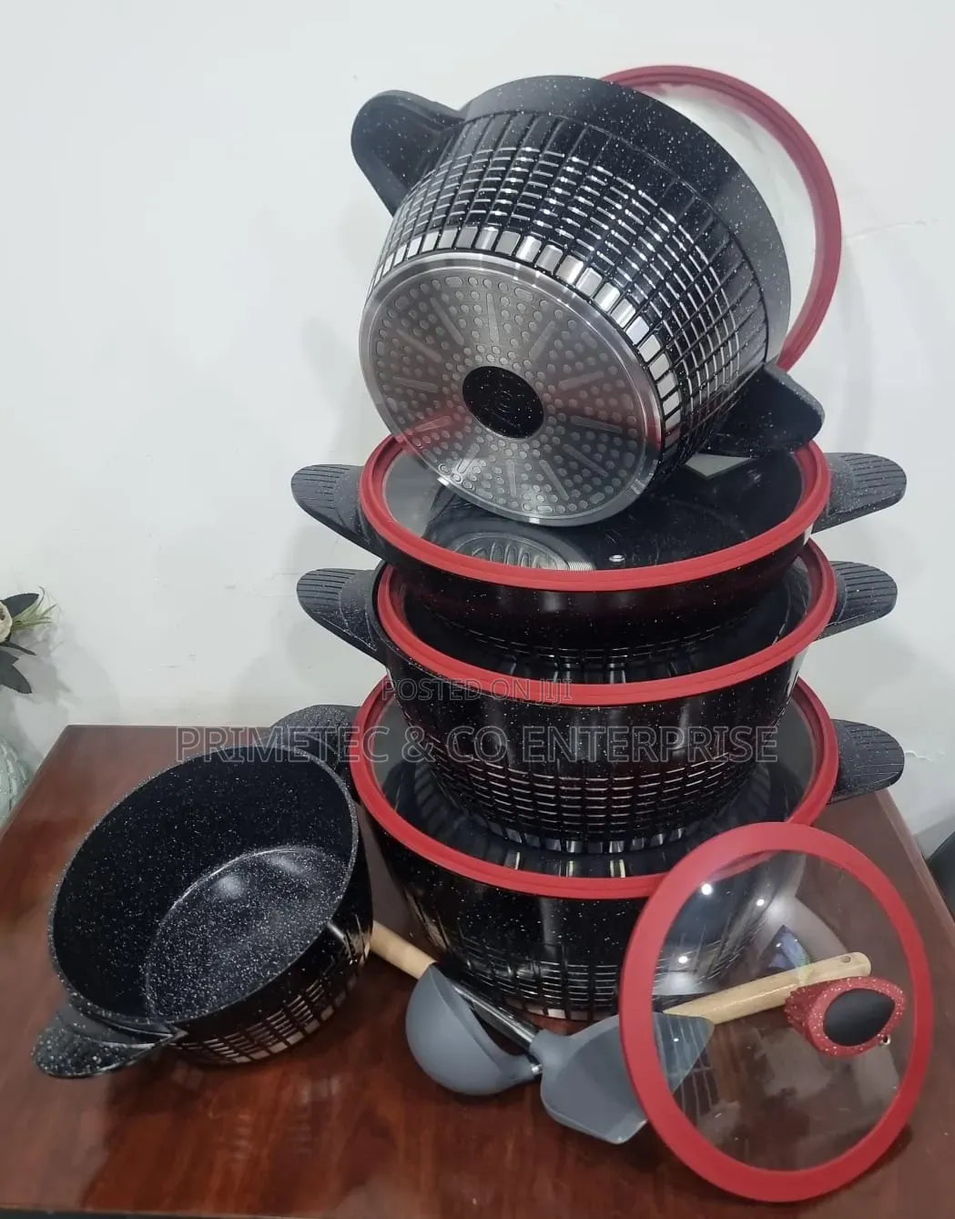 High Quality 12pcs Rackrain Granite Serve/Cookware