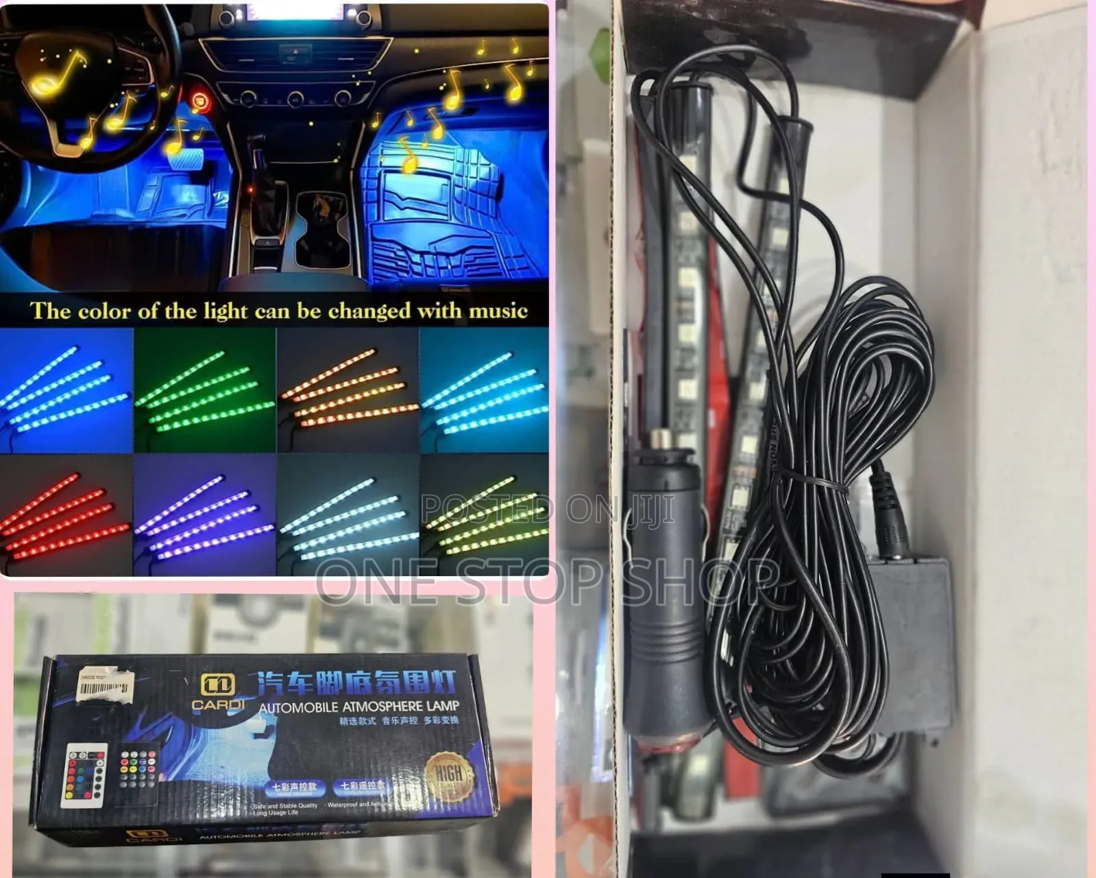 Atmosphere Remote Color Control Floor Lights 4 Strips